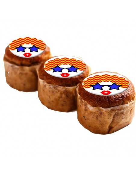 Αποκριάτικα κλόουν βρώσιμα φύλλα για cupcake & Μπισκότα 6204