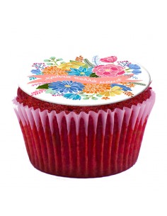 Βρώσιμα φύλλα με θέμα γιορτή της μητέρας για cupcake & Μπισκότα 06253