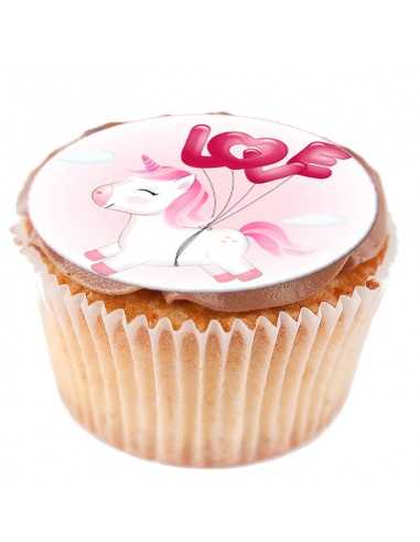 Βρώσιμα φύλλα Μονόκερος για cupcake & Μπισκότα 6288