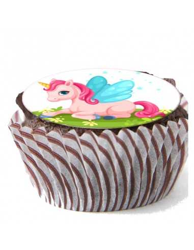 Unicorn edible icing and wafer sheets 6292 for cupcake & cookies etc