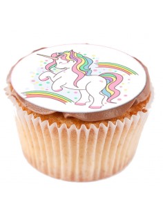 Essbare bild Einhorn 6295 für Cupcake-Kekse