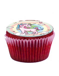 Βρώσιμα φύλλα Μονόκερος για cupcake & Μπισκότα 629