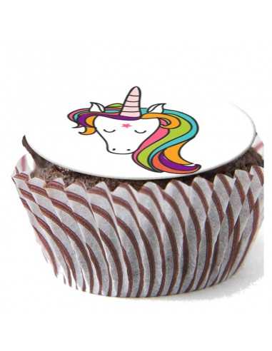 Βρώσιμα φύλλα Μονόκερος για cupcake & Μπισκότα 6307