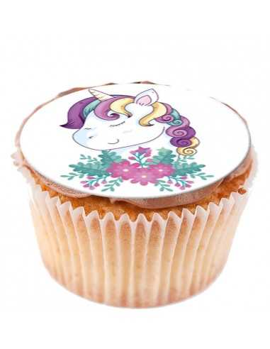 Unicorn edible icing and wafer sheets 6308 for cupcake & cookies etc