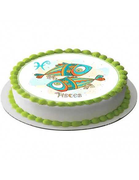 Edible icing sheet  Zodiac Pisces sign for cake 6318