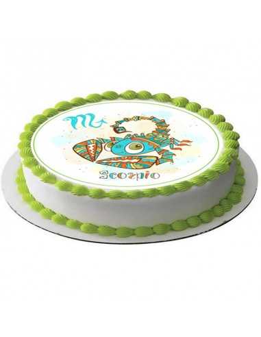 Edible icing sheet  Zodiac Scorpio sign for cake 6321
