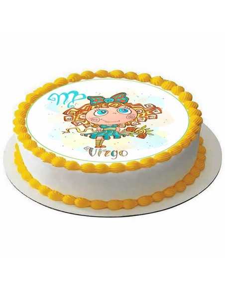 Edible icing sheet  Zodiac Virgo sign for cake 6326