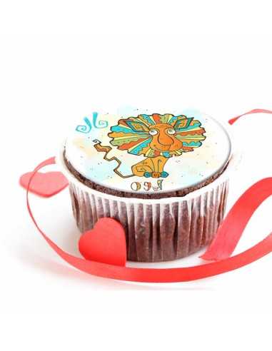Βρώσιμα φύλλα ζώδιο Λέων για cupcake & μπισκότα 6333