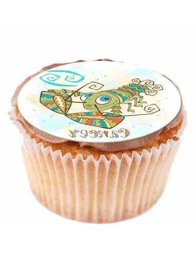 Βρώσιμα φύλλα ζώδιο Καρκίνος για cupcake & μπισκότα 6335