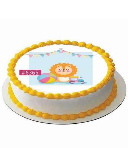 Edible icing sheet 6365 for cake cupcake cookies lion
