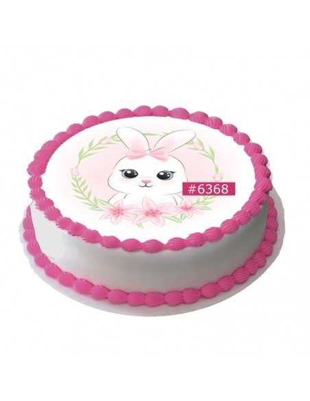 Edible icing sheet 6368 for cake cupcake cookies bunny