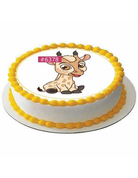 Edible icing sheet 6378 for cake cupcake cookies girraffe