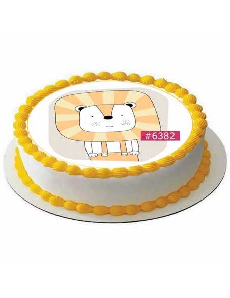 Edible icing sheet 6382 for cake cupcake cookies lion