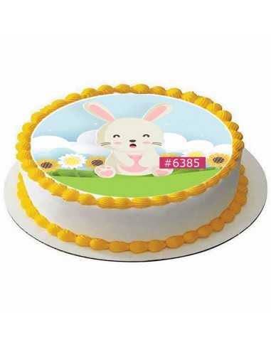 Edible icing sheet 6385 for cake cupcake cookies bunny