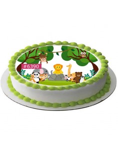 Βρώσιμο φύλλο ζαχαρόπαστας ζωάκια του δάσους 6390 για τούρτα  μπισκότα cupcake