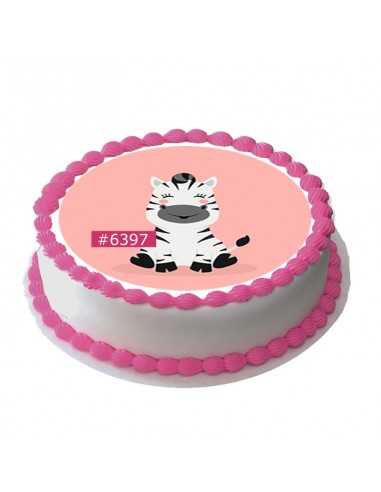 Edible icing sheet 6397 for cake cupcake cookies zebra