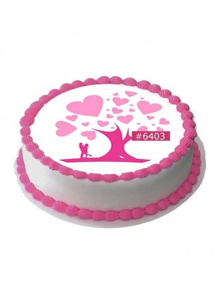 Edible sheet for wedding 6403 for cake cupcake cookies