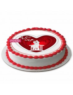 Βρώσιμο φύλλο για γάμο 6409 για τούρτα  μπισκότα cupcake