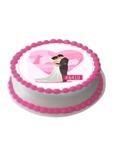 Edible sheet for wedding 6410 for cake cupcake cookies 2