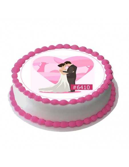 Edible sheet for wedding 6410 for cake cupcake cookies