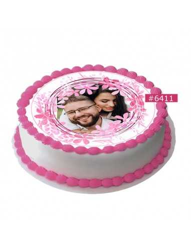 Edible sheet for wedding 6411 for cake cupcake cookies