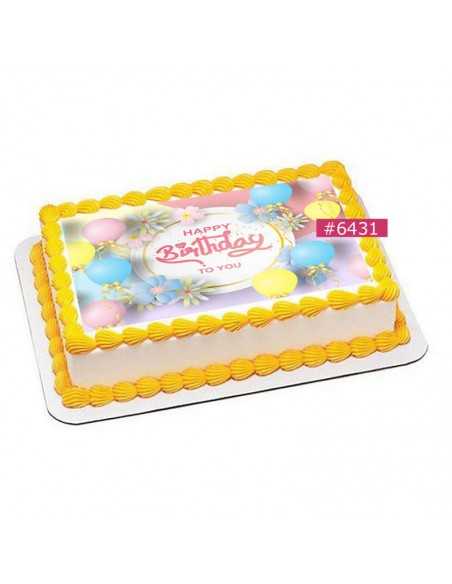 Βρώσιμο φύλλο 6431 για τούρτα  μπισκότα cupcake
