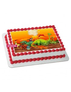 Edible sheet Dinosaurs 6434 for cake cupcake cookies