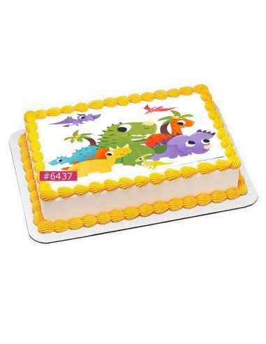 Edible sheet Dinosaurs 6437 for cake cupcake cookies dinosaurs