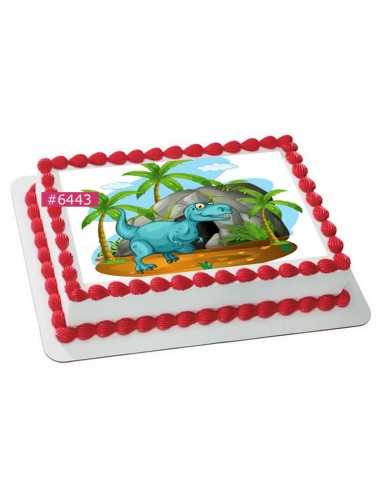 Edible sheet Dinosaurs 6443 for cake cupcake cookies dinosaur cave