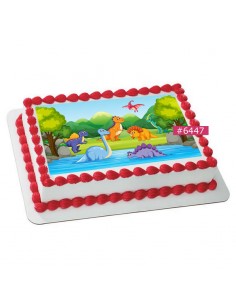 Edible sheet Dinosaurs 6447 for cake cupcake cookies dinosaurs 2