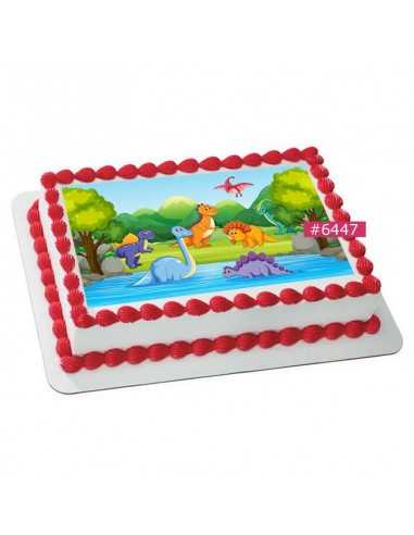 Edible sheet Dinosaurs 6447 for cake cupcake cookies