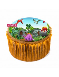 Edible sheet Dinosaurs 6435 for cake cupcake cookies dinosaurs cave 2