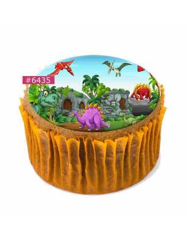Edible sheet Dinosaurs 6435 for cake cupcake cookies