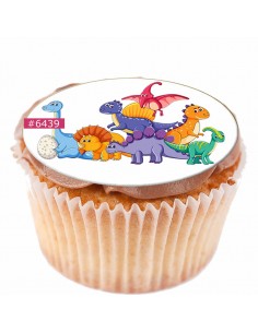 Edible sheet Dinosaurs 6439 for cake cupcake cookies dinosaurs 2