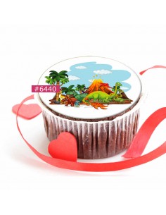 Edible sheet Dinosaurs 6440 for cake cupcake cookies dinosaurs valcano 2