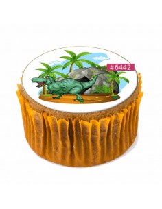 Edible sheet Dinosaurs 6442 for cake cupcake cookies dinosaur cave 2