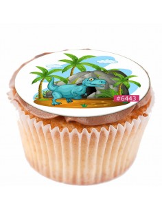 Edible sheet Dinosaurs 6443 for cake cupcake cookies dinosaur cave 2