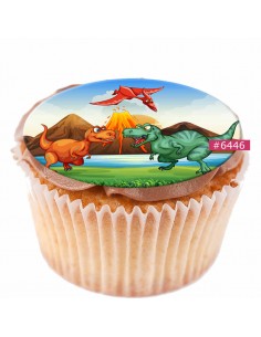 Edible sheet Dinosaurs 6446 for cake cupcake cookies 2