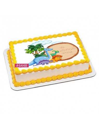 Edible sheet Dinosaurs 6448 for cake cupcake cookies dinosaurs