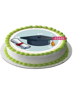 Βρώσιμο φύλλο Αποφοίτηση 6449 για τούρτα  μπισκότα cupcake