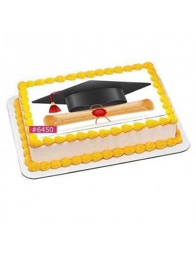 Edible sheet Graduation 6450 for cake cupcake cookies