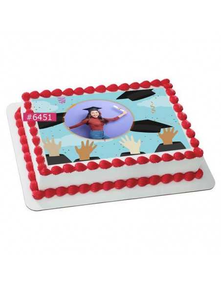 Edible sheet Graduation 6451 for cake cupcake cookies
