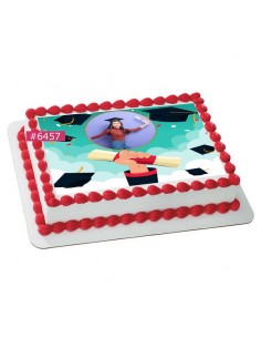 Edible sheet Graduation 6457 for cake cupcake cookies