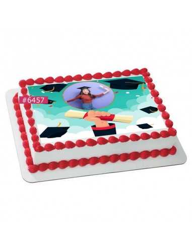 Edible sheet Graduation 6457 for cake cupcake cookies