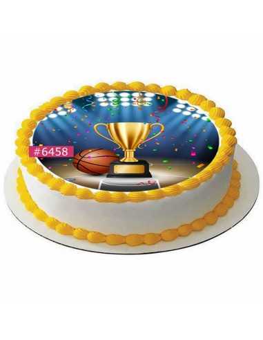 Edible Basketball sheet 6458 for cake cupcake cookies