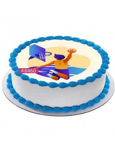 Edible Basketball 6460 sheet for cake cupcake cookies