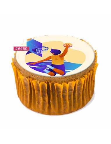 Edible Basketball 6460 sheet for cake cupcake cookies