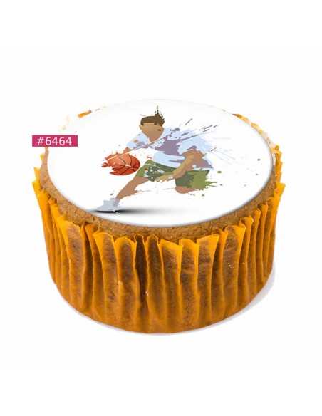 Edible Basketball 6464 sheet for cake cupcake cookies