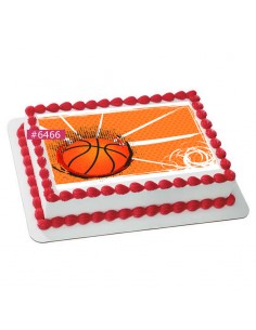 Edible Basketball 6466 sheet for cake cupcake cookies