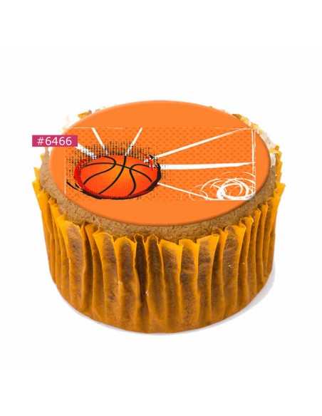 Edible Basketball 6466 sheet for cake cupcake cookies